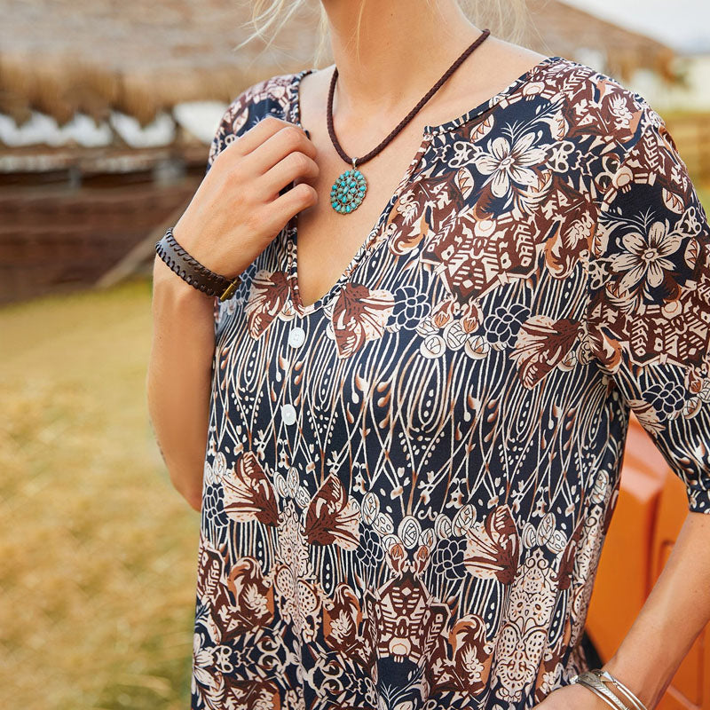 שמלת פרחים וינטג' אלגנטית לסגנון נצחי