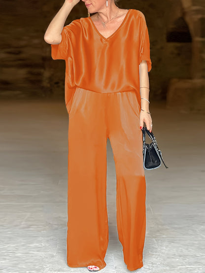 Ashlee - סט אלגנטי מרהיב עם שרוולים קצרים להופעה מושקעת