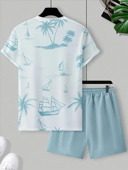 סט אלגנטי לקיץ מבית Barea - שתי חלקים עם הדפס מרהיב