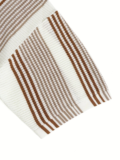 Avram - חולצת פסים קז'ואל אופנתית עם כפתורים לביטחון וסטייל