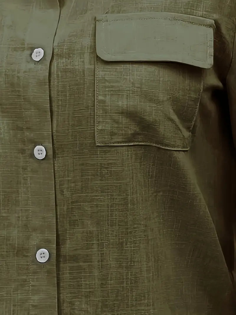 Athena - חולצת כותנה אופנתית עם כיסים קדמיים לעיצוב ייחודי