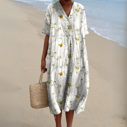 שמלת פרחים קייצית ונושמת לנשים