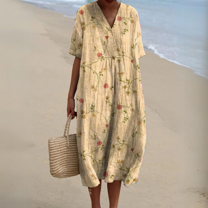 שמלת פרחים קייצית ונושמת לנשים