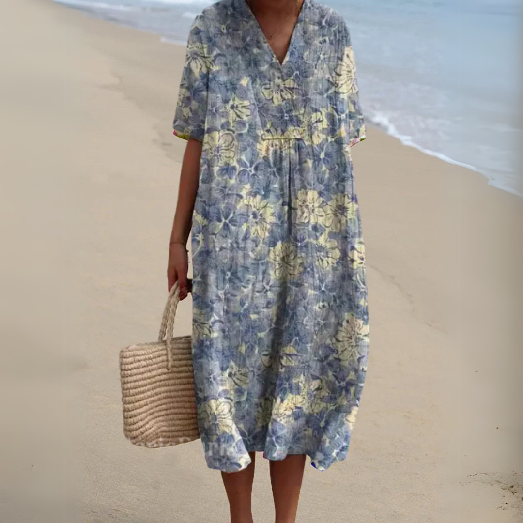 שמלת פרחים קייצית ונושמת לנשים