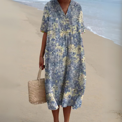 שמלת פרחים קייצית ונושמת לנשים