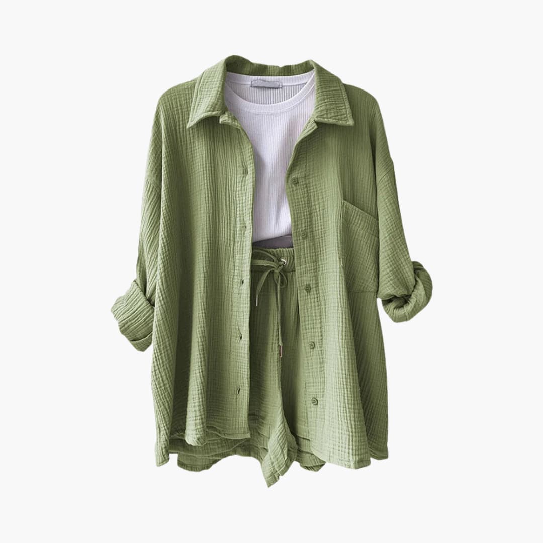 סט 3 חלקים קייצי ונוח בסגנון בייסיק-שיק