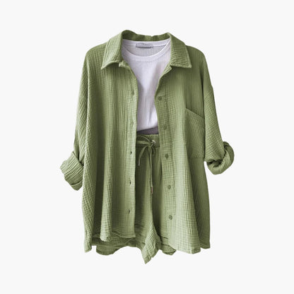 סט 3 חלקים קייצי ונוח בסגנון בייסיק-שיק