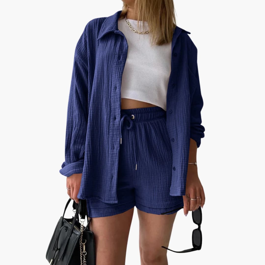 סט 3 חלקים קייצי ונוח בסגנון בייסיק-שיק