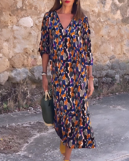 חלוק קול V מודפס רטרו