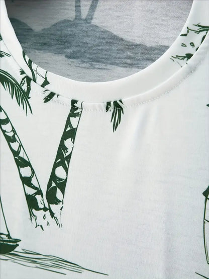 סט אלגנטי לקיץ מבית Barea - שתי חלקים עם הדפס מרהיב