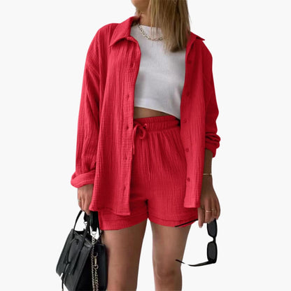 סט 3 חלקים קייצי ונוח בסגנון בייסיק-שיק