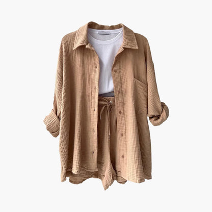 סט 3 חלקים קייצי ונוח בסגנון בייסיק-שיק