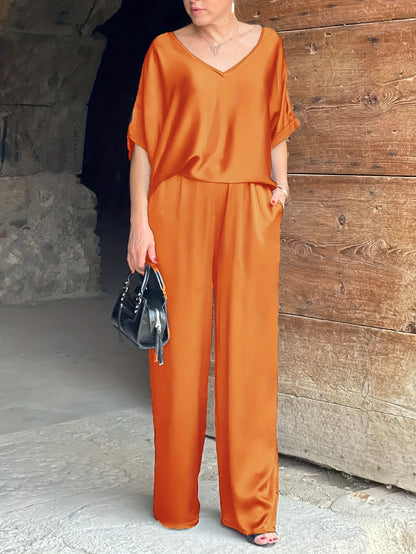 Ashlee - סט אלגנטי מרהיב עם שרוולים קצרים להופעה מושקעת