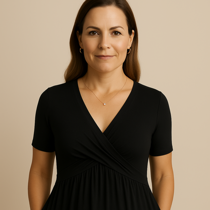 ברידג'ט - שמלת קיץ אלגנטית עם שרוולים קצרים