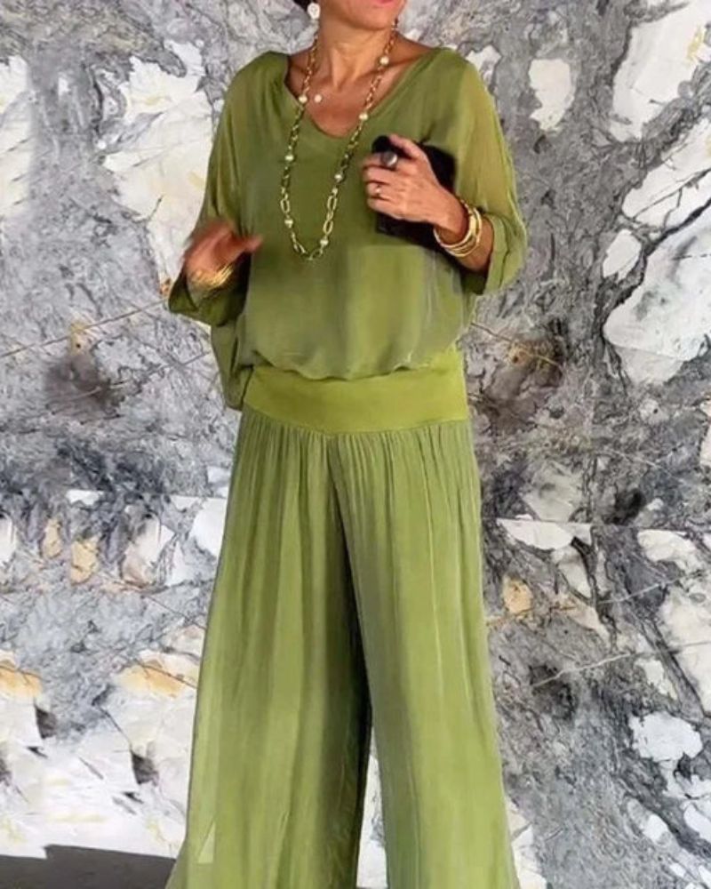 אנפיסה - סט בוהמייני דו-חלקי אופנתי ומרשים