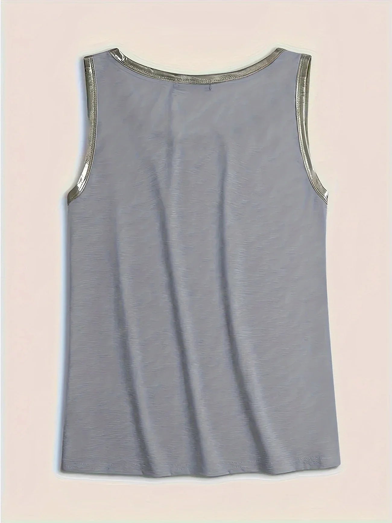 Ayuso - גופייה נוחה ללא שרוולים עם צווארון עגול למראה טבעי וסטיילי