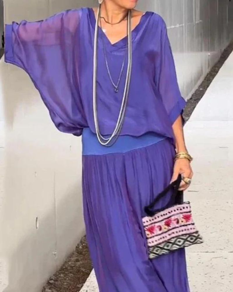 אנפיסה - סט בוהמייני דו-חלקי אופנתי ומרשים