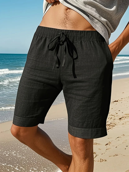 Callan - מכנסיים קצרים קלים ונוחים מבד פשתן עם כיס לסטייל מושלם