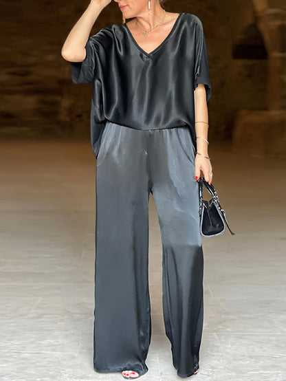 Ashlee - סט אלגנטי מרהיב עם שרוולים קצרים להופעה מושקעת