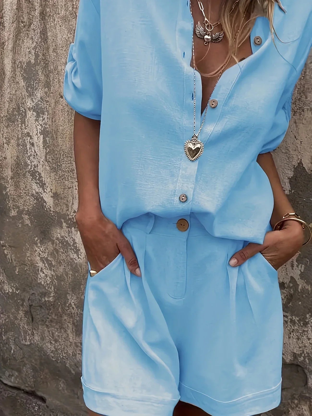 סט קיץ אופנתי ומשודרג בשני חלקים של Arampatzi