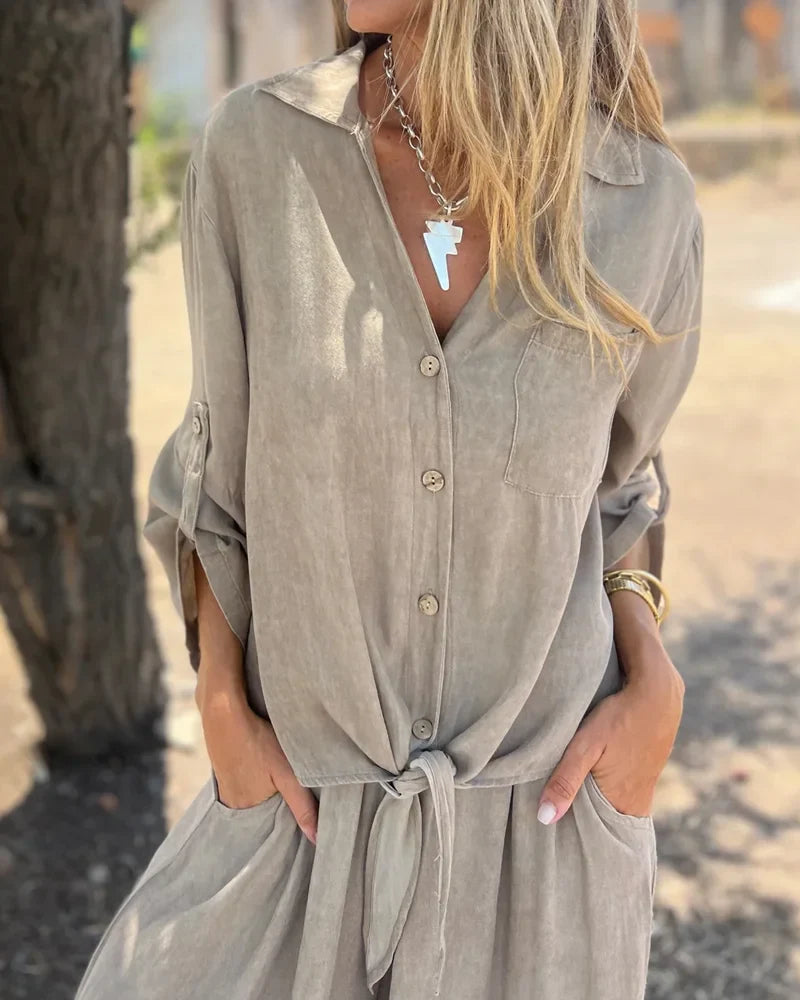 סט קז'ואלי שני חלקים של בוגנה - סגנון נוח ומרענן ליום יום