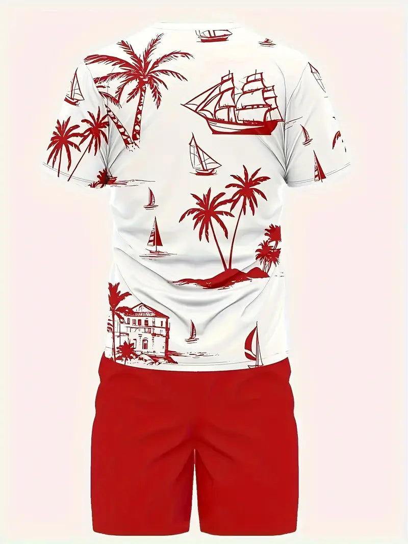 סט אלגנטי לקיץ מבית Barea - שתי חלקים עם הדפס מרהיב