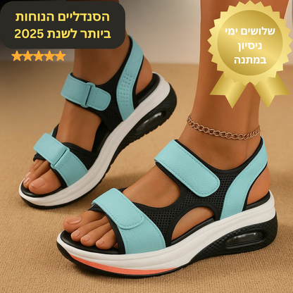 נעלי סנדאל אורתופדיות עם טכנולוגיה חדשנית נגד כאבים לעמידה ממושכת