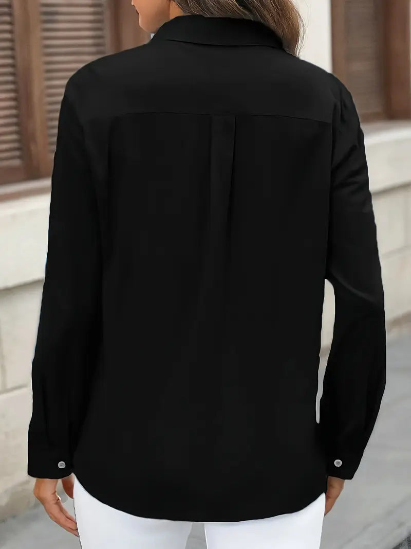 Athena - חולצת כותנה אופנתית עם כיסים קדמיים לעיצוב ייחודי