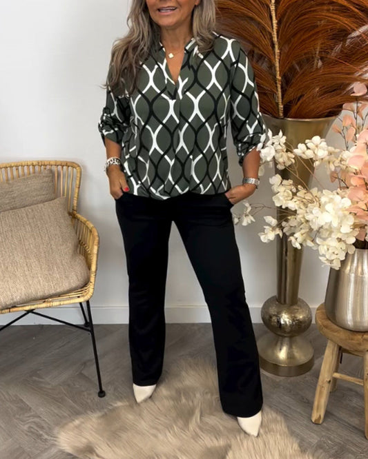 Alyce - חולצת שרוולים ארוכים בקלי קלות עם עיצוב מודרני