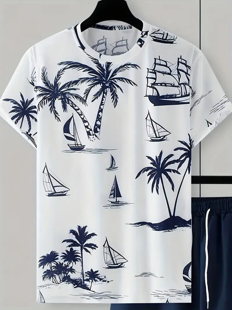 סט אלגנטי לקיץ מבית Barea - שתי חלקים עם הדפס מרהיב