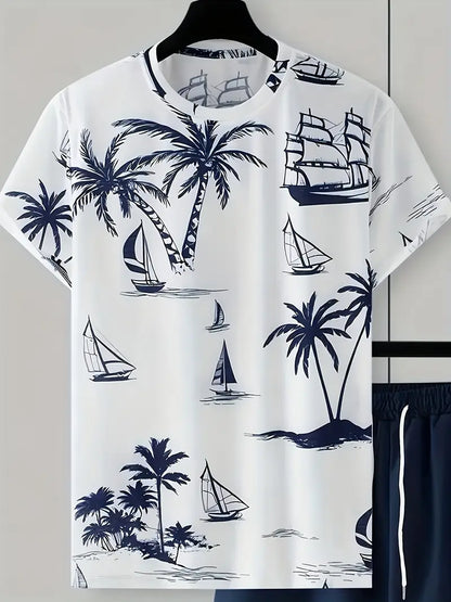 סט אלגנטי לקיץ מבית Barea - שתי חלקים עם הדפס מרהיב