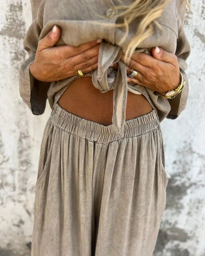 סט קז'ואלי שני חלקים של בוגנה - סגנון נוח ומרענן ליום יום