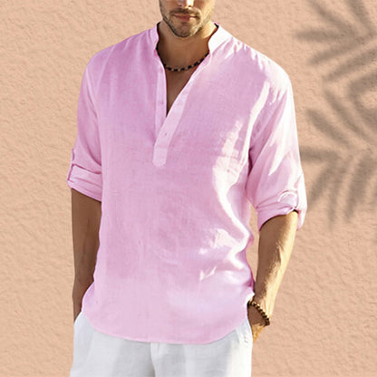 חולצת פשתן קז'ואל של Abdeslam עם שרוולים ארוכים - סטייל ונוחות מושלמים