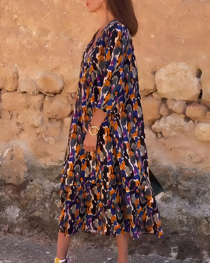 חלוק קול V מודפס רטרו