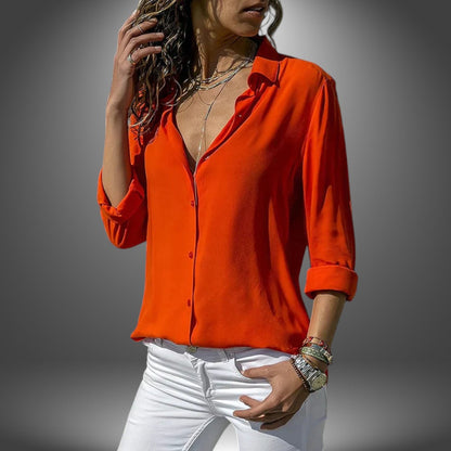 טאטיאנה | בלוזה אלגנטית בעבודת יד משי לנשים לסגנון מואר