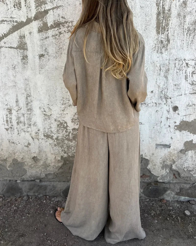 סט קז'ואלי שני חלקים של בוגנה - סגנון נוח ומרענן ליום יום