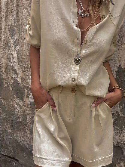 סט קיץ אופנתי ומשודרג בשני חלקים של Arampatzi