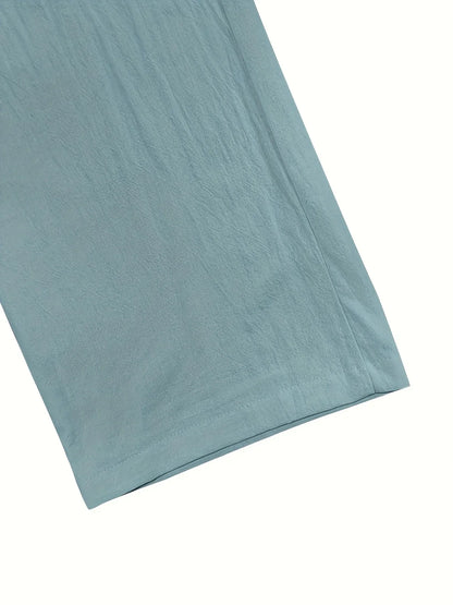 בגדי Beslan - מכנסיים אלגנטיים עם רגליים ישרות ועיטור כפתורים מוזהבים להופעה מושקעת