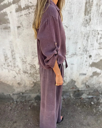 סט קז'ואלי שני חלקים של בוגנה - סגנון נוח ומרענן ליום יום