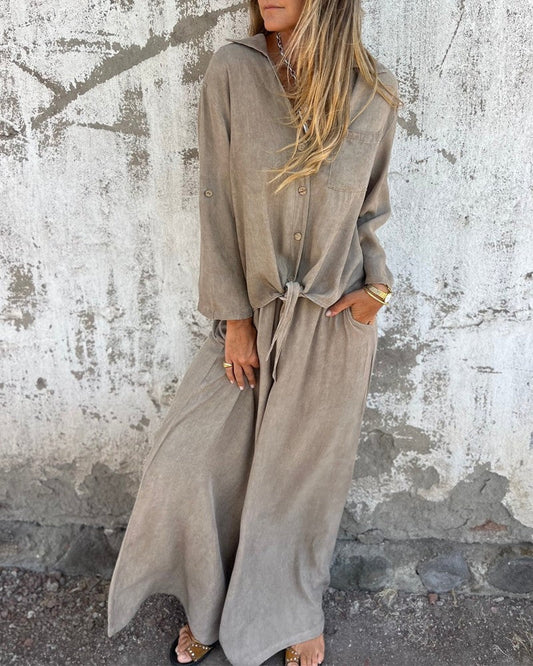 סט קז'ואלי שני חלקים של בוגנה - סגנון נוח ומרענן ליום יום