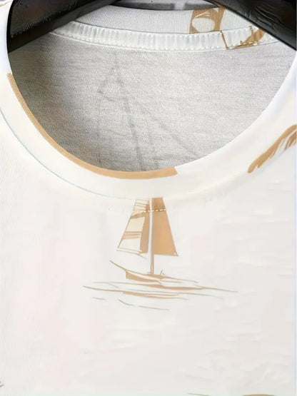 סט אלגנטי לקיץ מבית Barea - שתי חלקים עם הדפס מרהיב