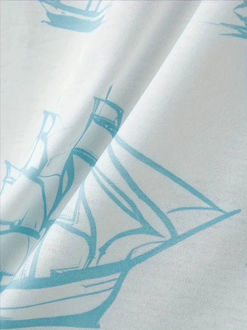 סט אלגנטי לקיץ מבית Barea - שתי חלקים עם הדפס מרהיב