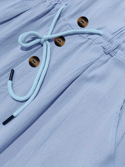 Aznar - מכנסיים אלסטיים בגדי קנבס לנוחות וסטייל