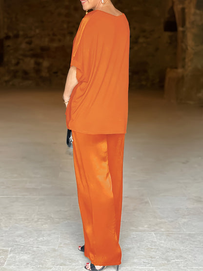 Ashlee - סט אלגנטי מרהיב עם שרוולים קצרים להופעה מושקעת