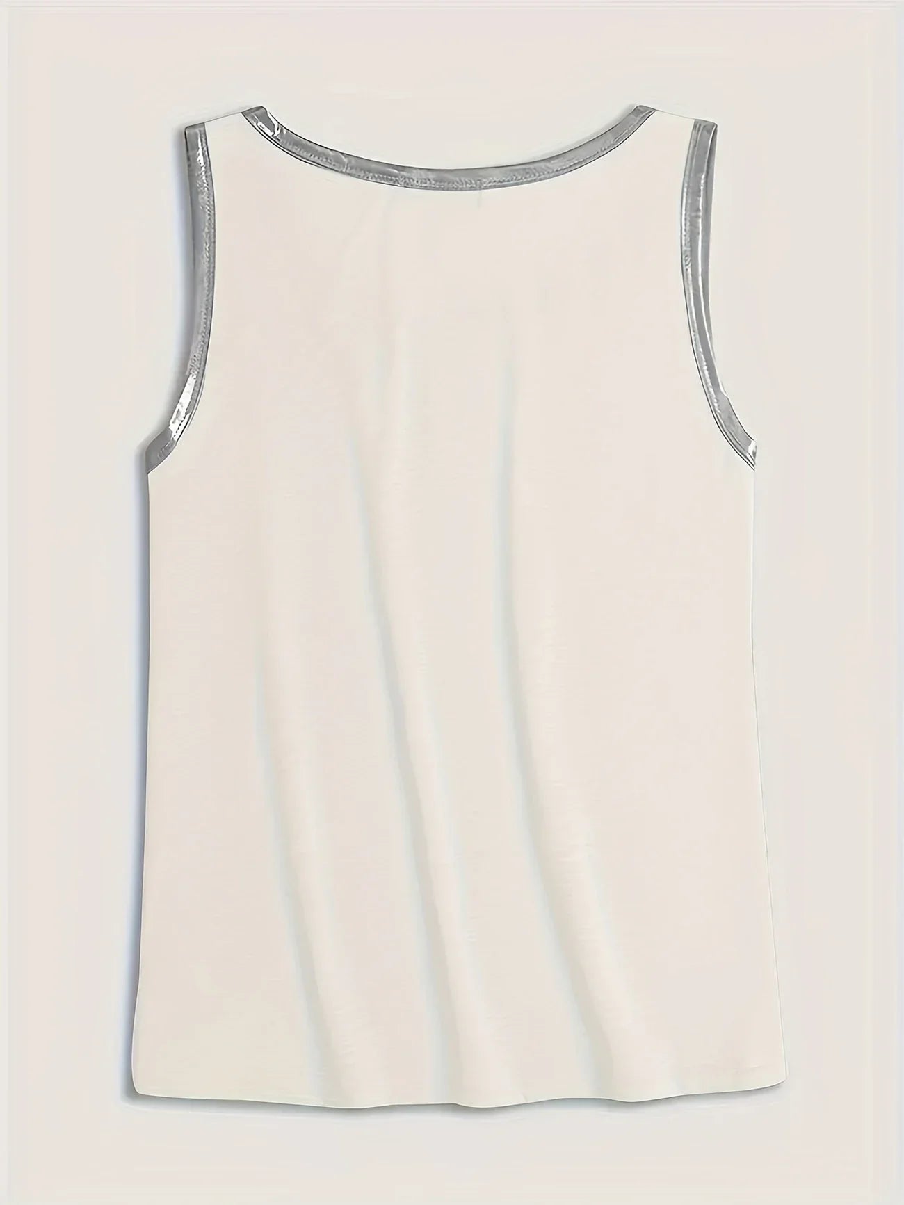 Ayuso - גופייה נוחה ללא שרוולים עם צווארון עגול למראה טבעי וסטיילי