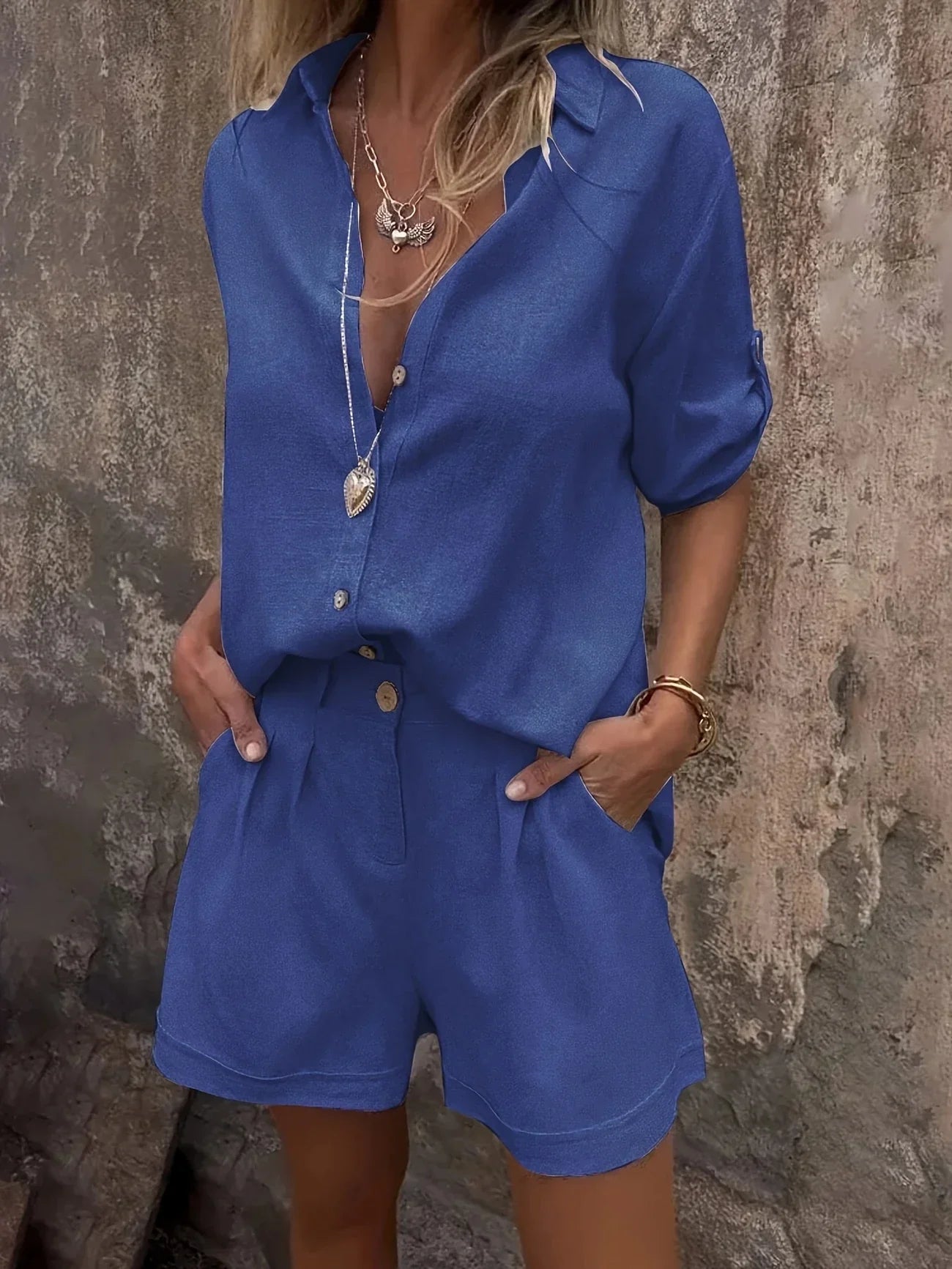 סט קיץ אופנתי ומשודרג בשני חלקים של Arampatzi