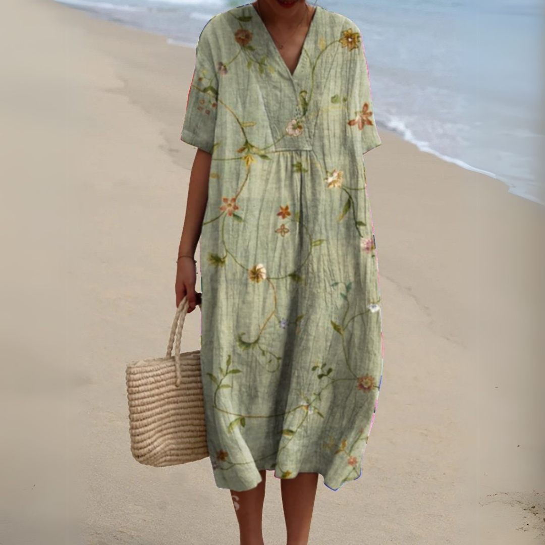 שמלת פרחים קייצית ונושמת לנשים