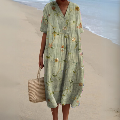 שמלת פרחים קייצית ונושמת לנשים