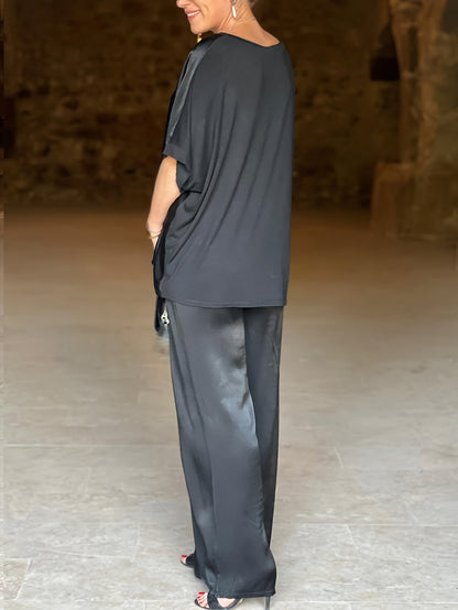 Ashlee - סט אלגנטי מרהיב עם שרוולים קצרים להופעה מושקעת