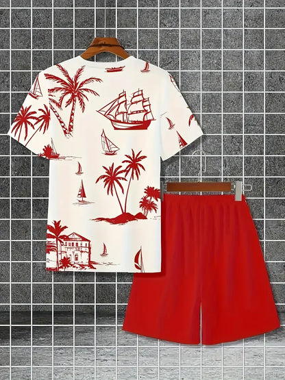 סט אלגנטי לקיץ מבית Barea - שתי חלקים עם הדפס מרהיב